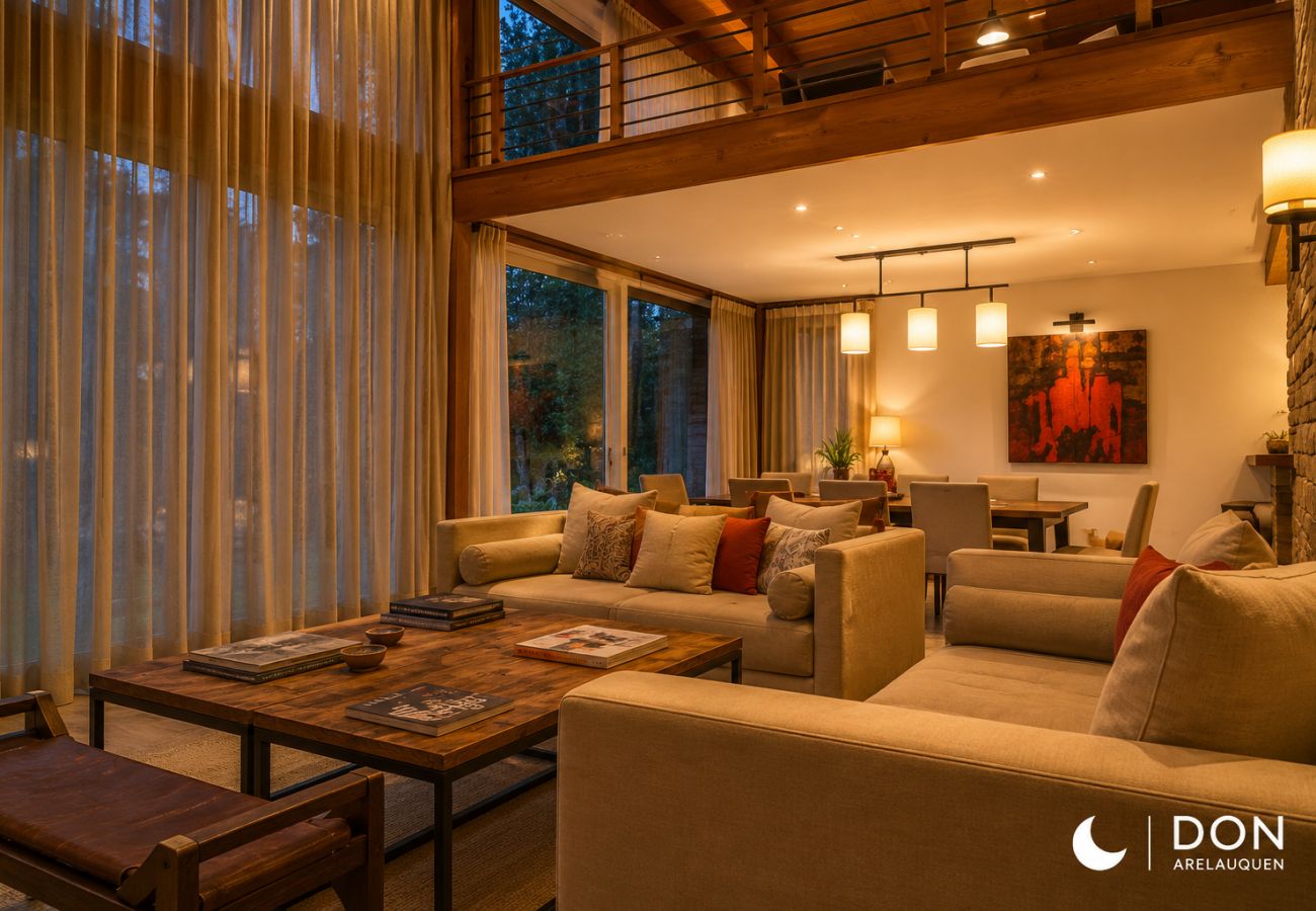 Casa en San Carlos de Bariloche - Casa de Diseño para 9 personas en Arelauquen Golf & Polo Club | Vista al Lago Gutiérrez, ski en Catedral